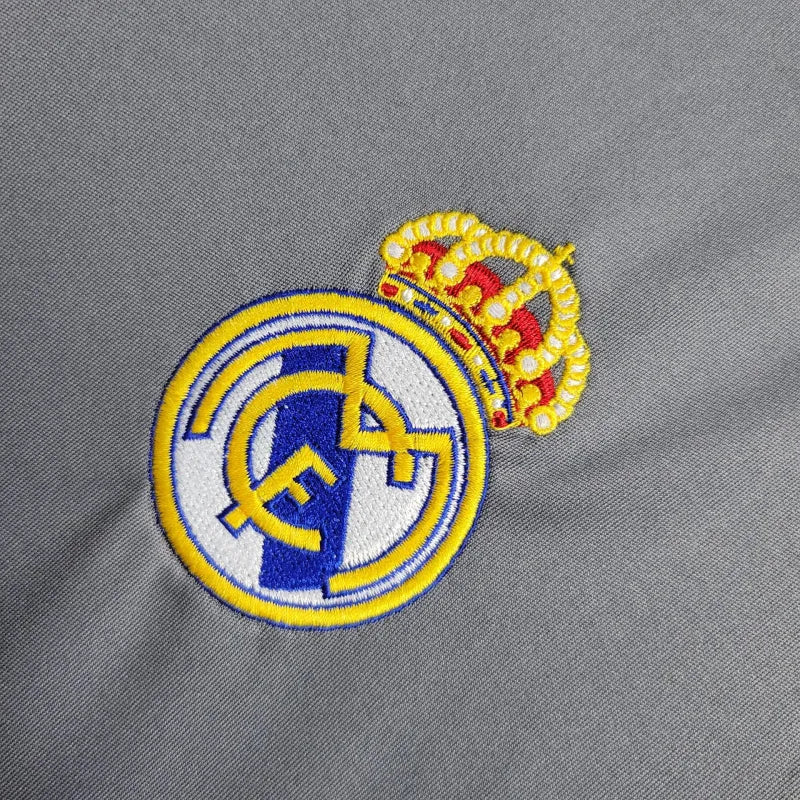 Camisa Real Madrid Away 2005/06 - Adidas Retrô Masculina - Cinza/Preta