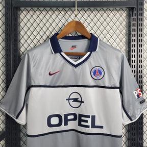 Camisa PSG Away 2000 - Nike Retrô Masculina - Cinza/Branca
